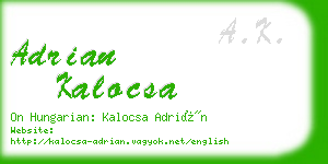 adrian kalocsa business card